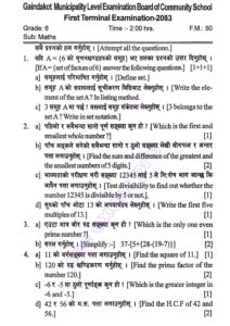 Class-6-C.maths-First Terminal Examination-2083